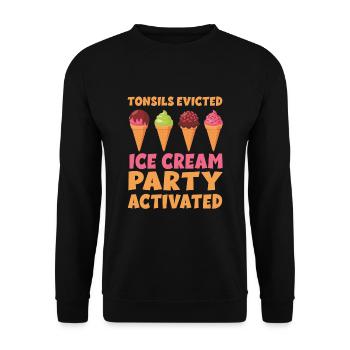 Recovery after a MaTonsillectomy - Unisex Sweatshirt - black - Front - Alina (178cm) & Michal (187cm)
