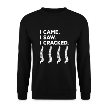 Chiropractor - Unisex Sweatshirt - black - Front - Alina (178cm) & Michal (187cm)