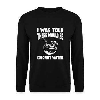 Coconut Water Gift Idea - Unisex Sweatshirt - black - Front - Alina (178cm) & Michal (187cm)