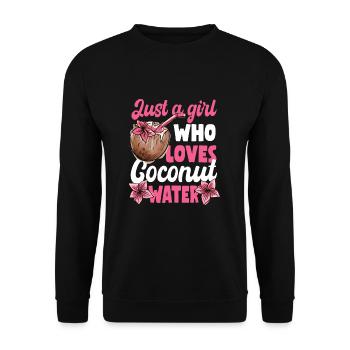 Juste une fille qui aime l’eau de . - Sweat-shirt Unisexe - noir - Devant - Alina (178cm) & Michal (187cm)