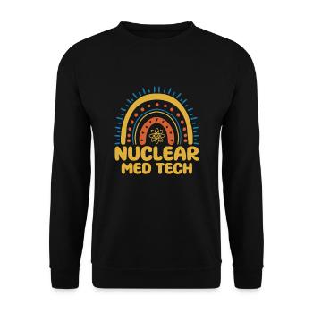 Nuclear Medicine Technologist Design - Unisex Sweatshirt - black - Front - Alina (178cm) & Michal (187cm)