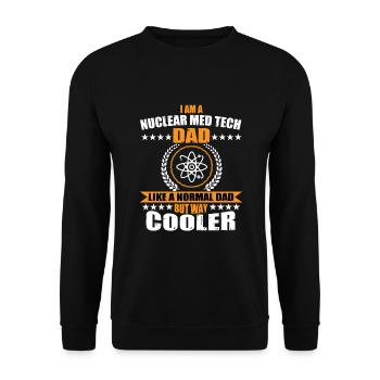 Nuclear Medicine Technologist Dad - Unisex Sweatshirt - black - Front - Alina (178cm) & Michal (187cm)