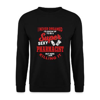 Pharmacist - Unisex Sweatshirt - black - Front - Alina (178cm) & Michal (187cm)