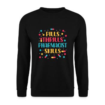 Funny Apothecary Design - Unisex Sweatshirt - black - Front - Alina (178cm) & Michal (187cm)