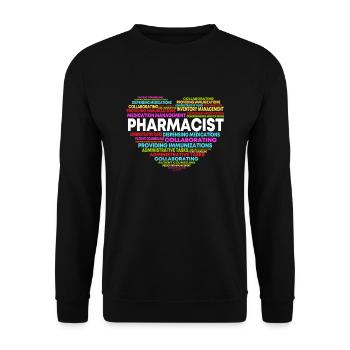 Apothecary Heart - Unisex Sweatshirt - black - Front - Alina (178cm) & Michal (187cm)