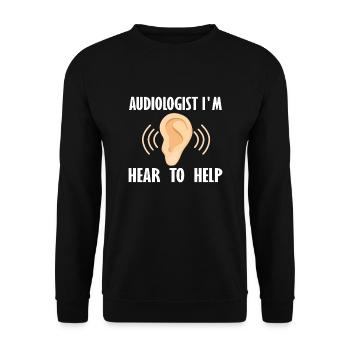 Idée cadeau audiologiste - Sweat-shirt Unisexe - noir - Devant - Alina (178cm) & Michal (187cm)