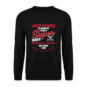 Ressourcen für StudenHumor Für Biomedizinische Ing - Unisex Pullover - Schwarz - Vorne - Alina (178cm) & Michal (187cm)