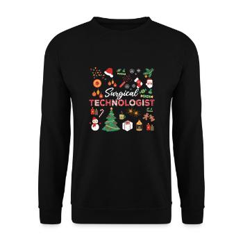 Chirurgisch-technischer Assistent Weihnachten - Unisex Pullover - Schwarz - Vorne - Alina (178cm) & Michal (187cm)
