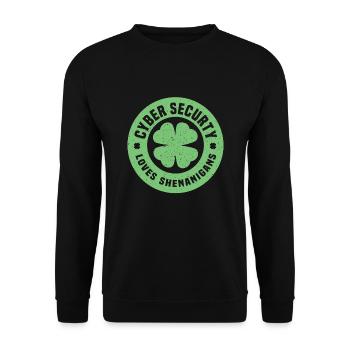 Cybersécurité : la Saint-Patrick - Sweat-shirt Unisexe - noir - Devant - Alina (178cm) & Michal (187cm)