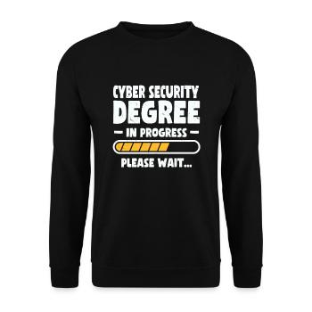 Chemise de degré de cybersécurité - Sweat-shirt Unisexe - noir - Devant - Alina (178cm) & Michal (187cm)