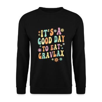 Cadeau d’amant Gravlax - Sweat-shirt Unisexe - noir - Devant - Alina (178cm) & Michal (187cm)