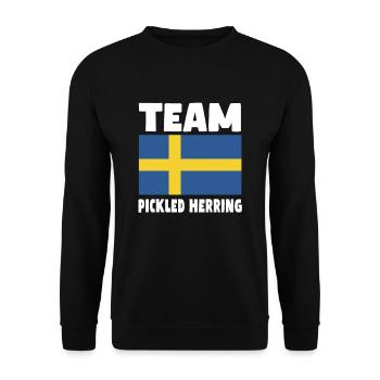 Hareng mariné drapeau suédois - Sweat-shirt Unisexe - noir - Devant - Alina (178cm) & Michal (187cm)