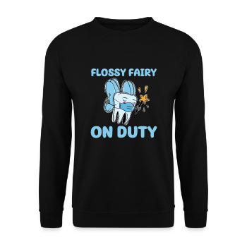 ZaCute Dentist Clothing - Unisex Sweatshirt - black - Front - Alina (178cm) & Michal (187cm)