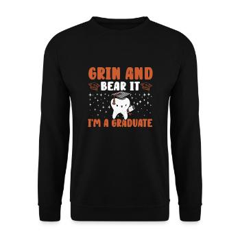 Graduation Ceremony for Dental Students - Unisex Sweatshirt - black - Front - Alina (178cm) & Michal (187cm)