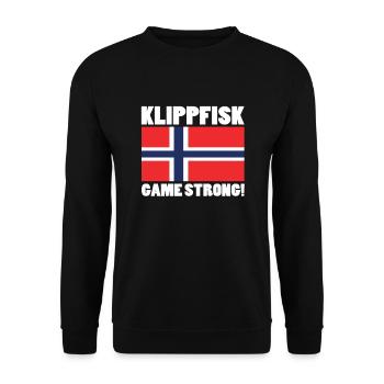 Design norvégien Klippfisk - Sweat-shirt Unisexe - noir - Devant - Alina (178cm) & Michal (187cm)