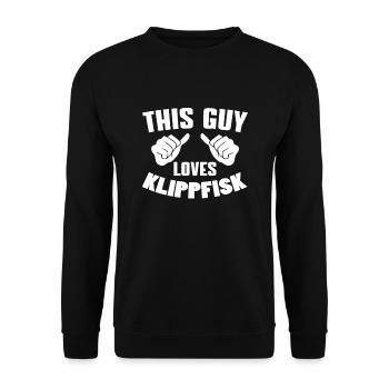 Ce gars aime clipfisk - Sweat-shirt Unisexe - noir - Devant - Alina (178cm) & Michal (187cm)