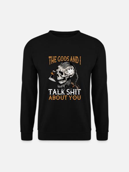 Funny Viking T-shirt - Unisex Sweatshirt - black