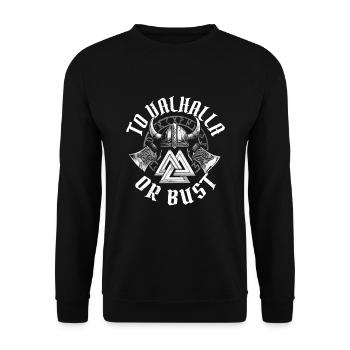 Wikinger Valhalla - Unisex Pullover - Schwarz - Vorne - Alina (178cm) & Michal (187cm)