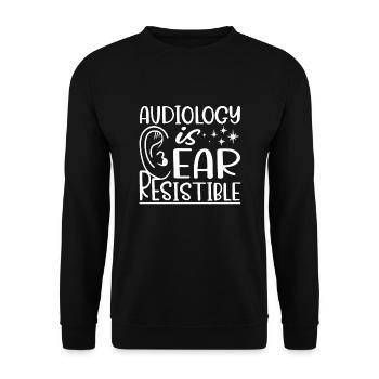L’audiologie est résistante à l’oreille - Sweat-shirt Unisexe - noir - Devant - Alina (178cm) & Michal (187cm)