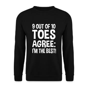 Toe amputation - Unisex Sweatshirt - black - Front - Alina (178cm) & Michal (187cm)