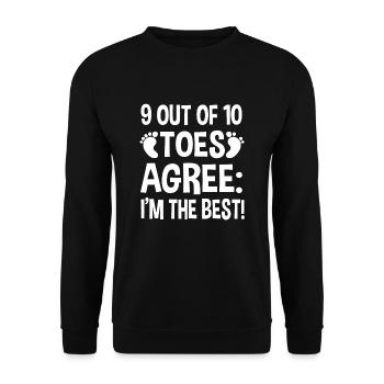 Funny Toe Amputation Gift - Unisex Sweatshirt - black - Front - Alina (178cm) & Michal (187cm)