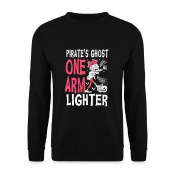 HallHand Amputee Halloween Humor - Unisex Sweatshirt - black - Front - Alina (178cm) & Michal (187cm)