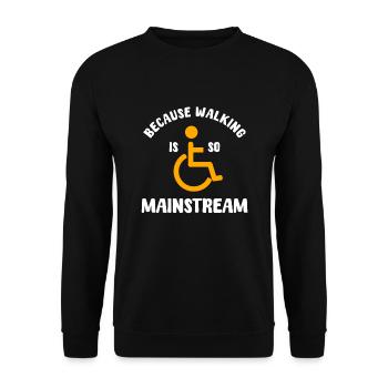 Humour de conducteur de fauteuil roulant - Sweat-shirt Unisexe - noir - Devant - Alina (178cm) & Michal (187cm)