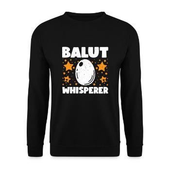 Chuchoteur Balut - Sweat-shirt Unisexe - noir - Devant - Alina (178cm) & Michal (187cm)
