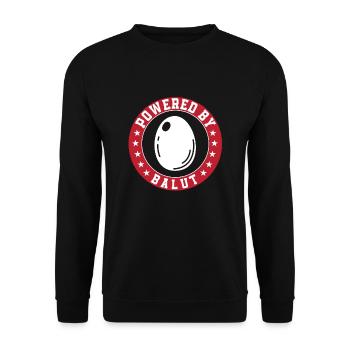 Propulsé par Balut - Sweat-shirt Unisexe - noir - Devant - Alina (178cm) & Michal (187cm)