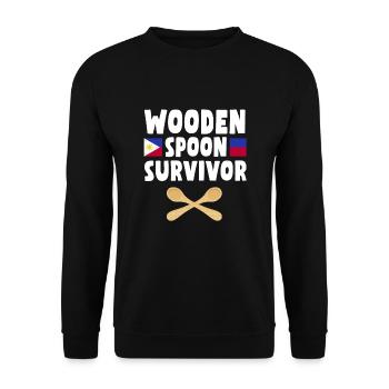 Filipino Wooden Spoon Survivor - Unisex Pullover - Schwarz - Vorne - Alina (178cm) & Michal (187cm)