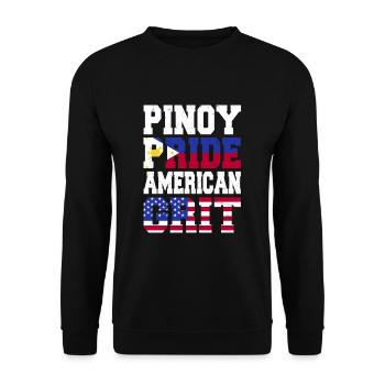 Pinoy Pride American Grit - Unisex Sweatshirt - black - Front - Alina (178cm) & Michal (187cm)