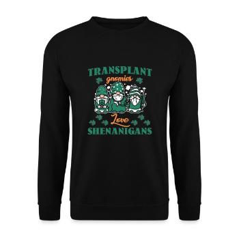 Déguisement de greffe d’organe pour la Saint-Patrick - Sweat-shirt Unisexe - noir - Devant - Alina (178cm) & Michal (187cm)