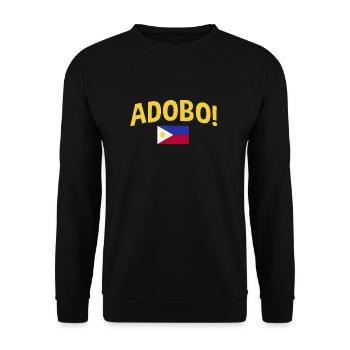 Philippinische Adobo Fahne Design - Unisex Pullover - Schwarz - Vorne - Alina (178cm) & Michal (187cm)