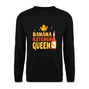 Reine du ketchup à la banane - Sweat-shirt Unisexe - noir - Devant - Alina (178cm) & Michal (187cm)