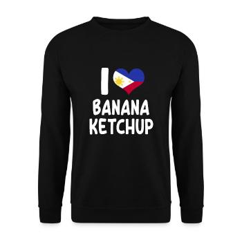 Chemise Ketchup à la banane - Sweat-shirt Unisexe - noir - Devant - Alina (178cm) & Michal (187cm)