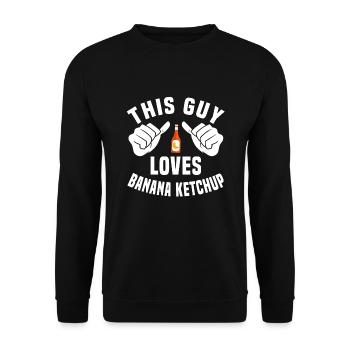Banana Ketchup Type - Unisex Sweatshirt - black - Front - Alina (178cm) & Michal (187cm)