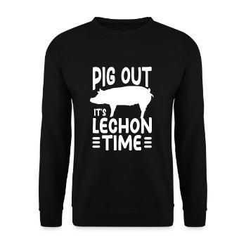 Lechon - Sweat-shirt Unisexe - noir - Devant - Alina (178cm) & Michal (187cm)