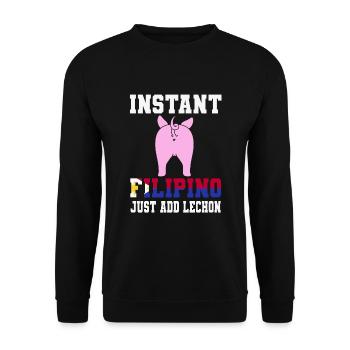Drôle de cadeau philippin Lechon - Sweat-shirt Unisexe - noir - Devant - Alina (178cm) & Michal (187cm)