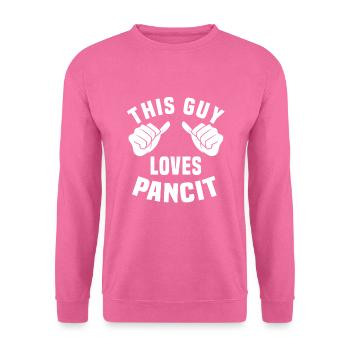 This guy loves Pancit - Unisex Sweatshirt - pink - Front