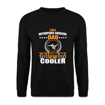 Orthopedic Surgeon Dad - Unisex Sweatshirt - black - Front - Alina (178cm) & Michal (187cm)