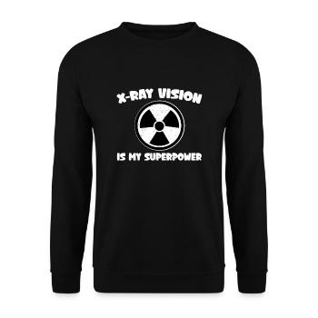 Radiologie Humor Shirt - Unisex Pullover - Schwarz - Vorne - Alina (178cm) & Michal (187cm)
