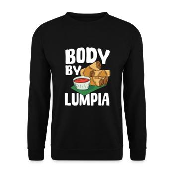 Körper Durch Lumpia - Unisex Pullover - Schwarz - Vorne - Alina (178cm) & Michal (187cm)