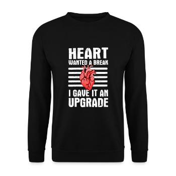 Cadeau drôle de transplantation cardiaque - Sweat-shirt Unisexe - noir - Devant - Alina (178cm) & Michal (187cm)