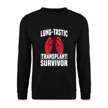 Erfolgsquote bei LungentranspLustiges Lungentransp - Unisex Pullover - Schwarz - Vorne - Alina (178cm) & Michal (187cm)