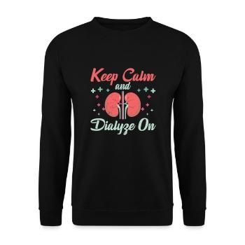nephrologiDialysis Nurse Gift - Unisex Sweatshirt - black - Front - Alina (178cm) & Michal (187cm)