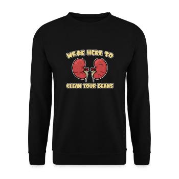 Dialysis Humor Shirt - Unisex Sweatshirt - black - Front - Alina (178cm) & Michal (187cm)