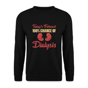 Gift for dialysis patients - Unisex Sweatshirt - black - Front - Alina (178cm) & Michal (187cm)