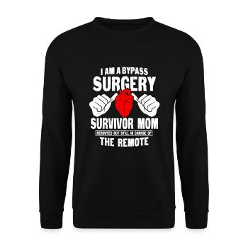 Bypass Surgery Survivor Mom - Unisex Sweatshirt - black - Front - Alina (178cm) & Michal (187cm)