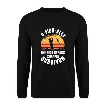 Bypass surgery and fishing - Unisex Sweatshirt - black - Front - Alina (178cm) & Michal (187cm)