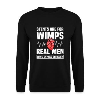miFunny T-shirt For Bypass Surgery Survivors - Unisex Sweatshirt - black - Front - Alina (178cm) & Michal (187cm)